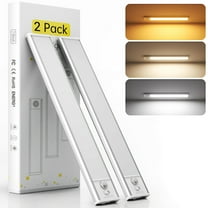 DAYBETTER 34 LED Under Cabinet Lights, USB Rechargeable Closet Lighting kit with Motion Sensor and Magnetic Strip for Wardrobe, Kitchen Wireless Lighting,2 Pack