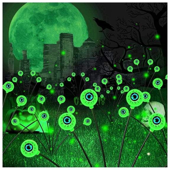 DAYBETTER 4 Pack Solar LED Eyeball Swaying Firefly Lights, 8 Lighting Modes, Waterproof, for Lawn