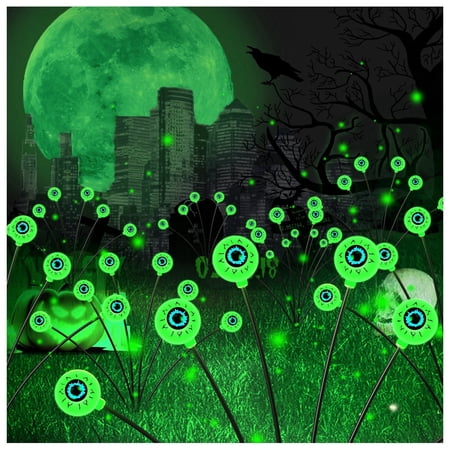 DAYBETTER 4 Pack Solar LED Eyeball Swaying Firefly Lights, 8 Lighting Modes, Waterproof, for Lawn