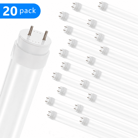 DAYBETTER 4FT T8 LED Tube Light, 18Watt, 5000K Daylight, 2200LM, Plug & Play , Double End Powered, T8 LED Fluorescent Replacement, 47.3 Inch, 20 Pack