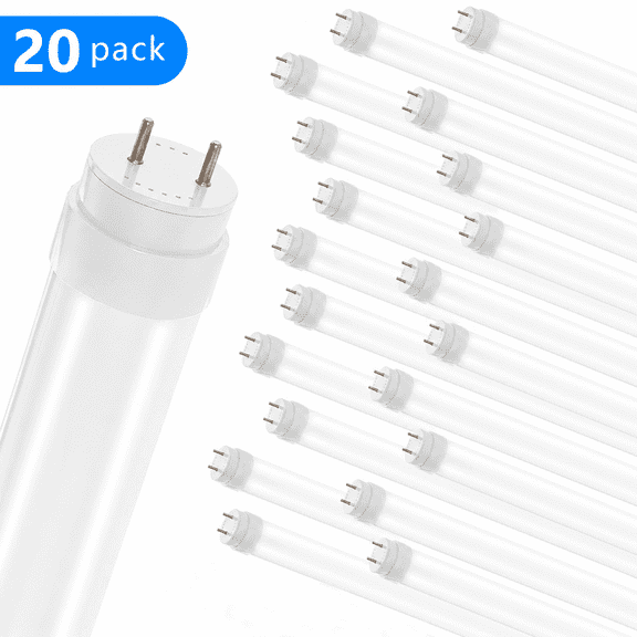 DAYBETTER 4FT T8 Fluorescent Light Bulbs, 18W 5000K Cool White, 2200LM, Fluorescent Replacement Bulbs, Under Cabinet Light, 20 Pack