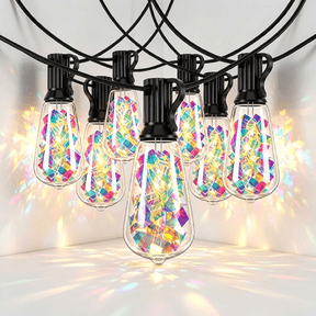 DAYBETTER 50FT Outdoor String Lights, ST38 Connectable Dazzling String Lights, Patio Hanging Lights with 12+1 LED Bulbs, Waterproof and Shatterproof, for Pergolas, Gazebos, Tents