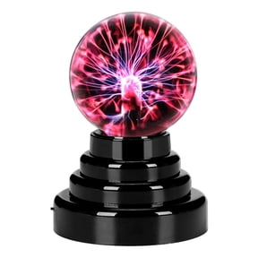 DAYBETTER 3 inch Plasma Ball Lamp, Touch Sensitive Plasma Globe Lamp with Lightning Effects, USB or Battery Powered, for Christmas, Party, Room Decor