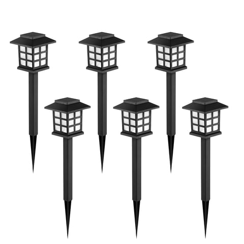 DAYBETTER 6 Pack Solar Outdoor Lights, Waterproof LED Solar Garden Lights, Walkway Lights, Outdoor Decorations for Garden, Landscape, Path, Yard, Patio, Driveway(Cool White)