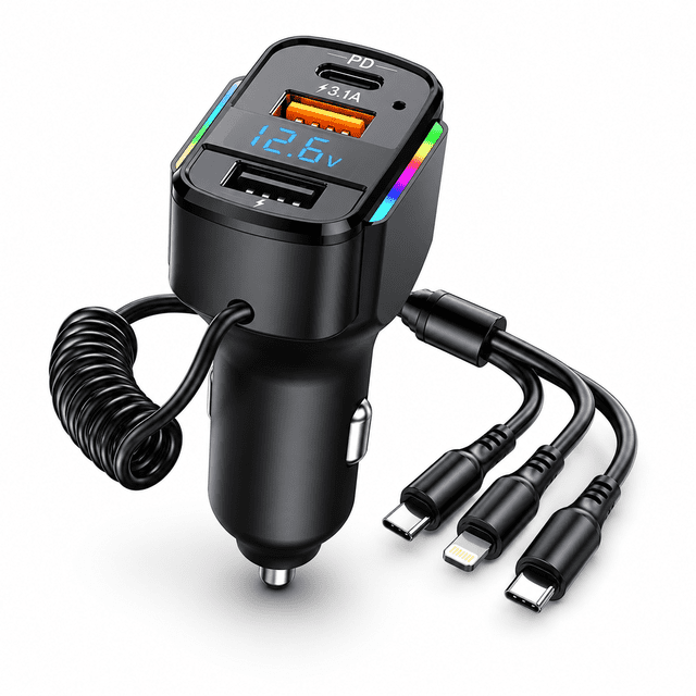DAYBETTER 6-in-1 USB C Car Charger, 65W Fast Charging PD & QC 3.0 Type ...