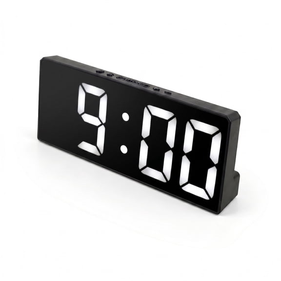 DAYBETTER Digital Alarm Clock, 12/24H with Cycle Display, Dual Alarms, Snooze & Backlight, Power Saving Mode for Bedroom, Travel, Bedside (Black)