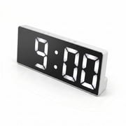 DAYBETTER Digital Alarm Clock, 12/24H with Cycle Display, Dual Alarms, Snooze & Backlight, Power Saving Mode for Bedroom, Travel, Bedside White