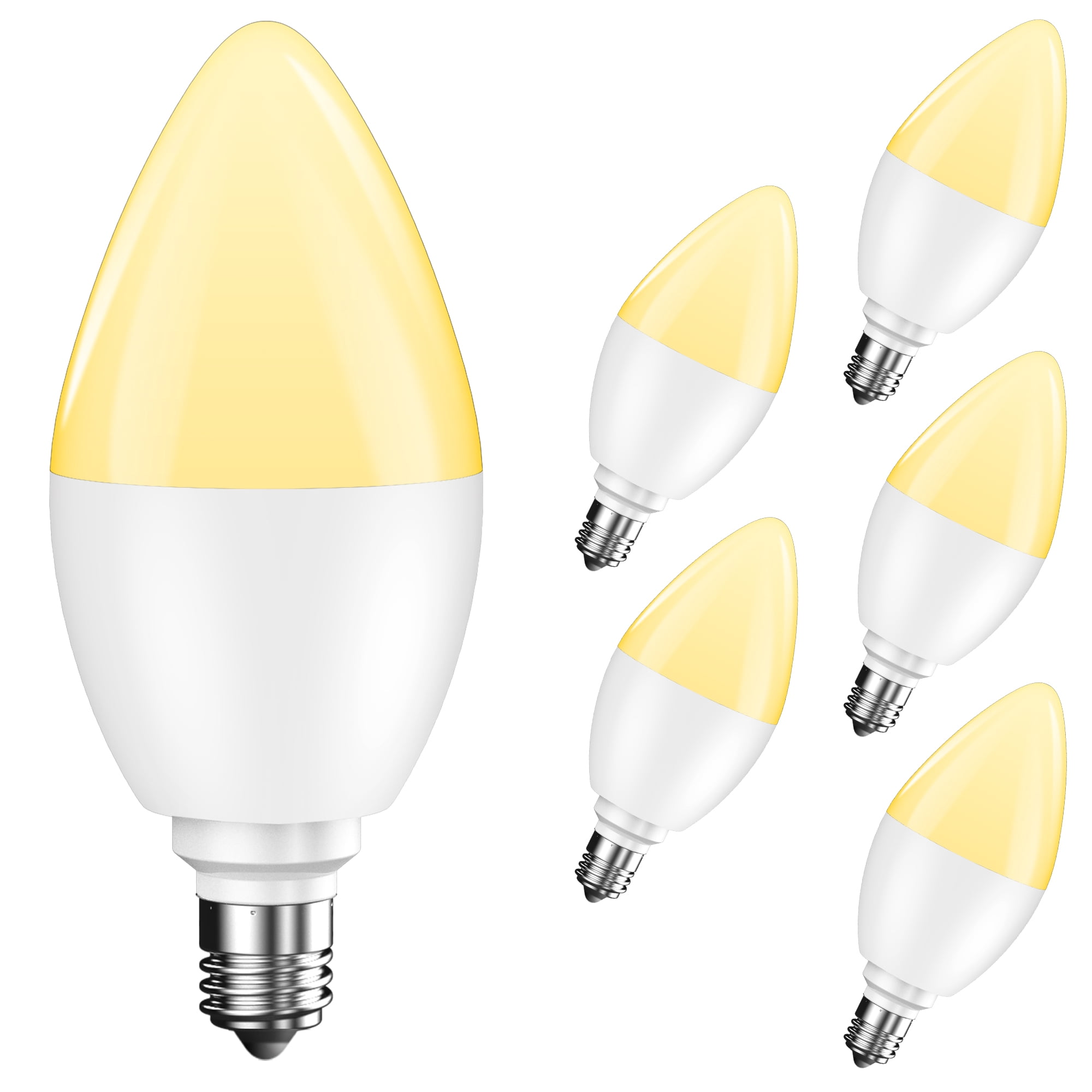 DAYBETTER B11 Candle Light Bulbs, E12 Led Candelabra Bulbs 60W ...