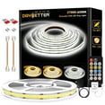 thumbnail image 1 of DAYBETTER COB LED Strip Lights with 6080 LEDs, Tunable White(2700K-6500K) COB LED Lights with RF Remote, Dimmable LED Strip for Bedroom, Home Decoration, CRI90+, 32.8ft, 24V, 1 of 7