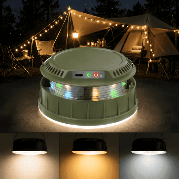 DAYBETTER LED Camping Flashlight, Waterproof, 1200mAh Rechargeable Battery, USB Charging, for Emergency, Hiking & Outdoor Use