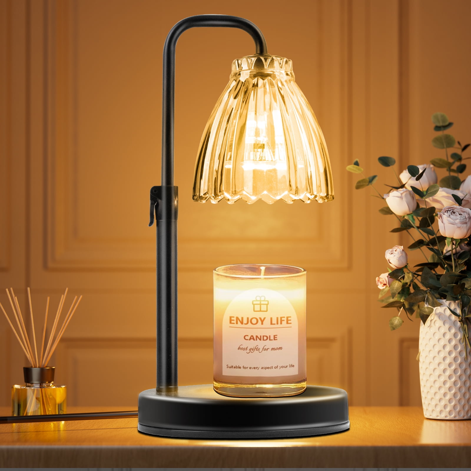 DAYBETTER Candle Warmer Lamp, Adjustable Height Timer Gifts Wax Warmer Lamp, Wax Melt Lights for New Home Decor(2*50W Bulbs) - Walmart.com
