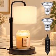 DAYBETTER Candle Warmer Lamp with Timer, Dimmable,Adjustable Height Wax Warmer Lamp with 2*50W Bulbs, House Warming Gifts for Mom Friend Bedroom Home Decor