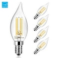 thumbnail image 1 of DAYBETTER Chandelier Light Bulbs, Candelabra Light Bulbs 60W Equivalent E12 LED Bulb Dimmable LED Light Bulbs 2700K Warm White 5.5W 600LM Flame Light Bulbs Tip Vintage CA11 Candle Light Bulbs, 5 Pack, 1 of 6