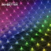DAYBETTER Christmas Net Lights Outdoor, Multi-Color Waterproof LED Mesh Fairy String Lights, 12ft*5ft 360 LED with 8 Modes Plug in, Decor for Bushes Garden Party Xmas Tree