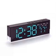 DAYBETTER Digital Alarm Clock, Dual Display Modes, 3-Level White Ambient Light & Dimmable Backlight, for Bedroom, Office, Desk
