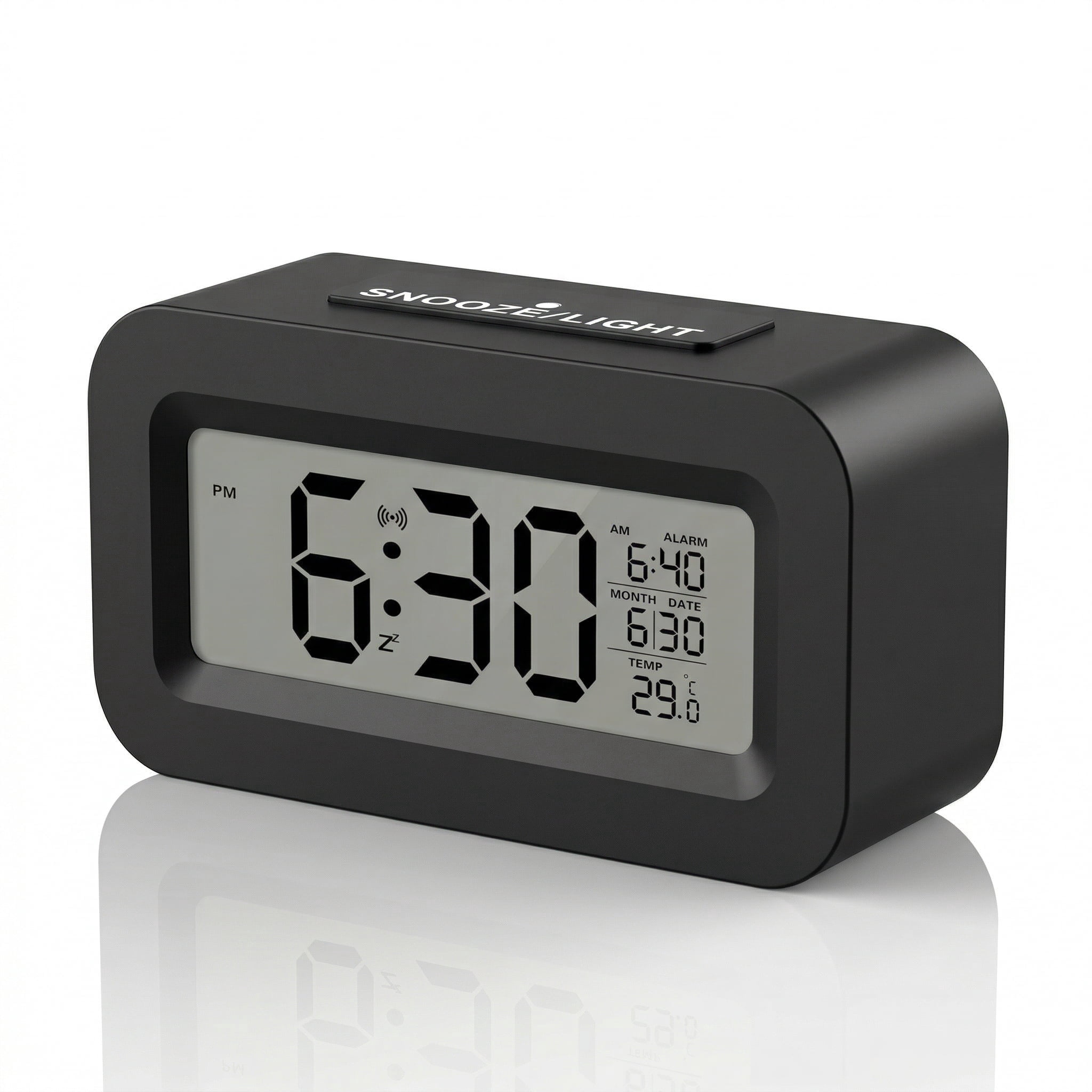 DAYBETTER Rechargeable Digital Alarm Clock with Large Display Showing ...