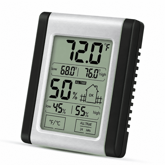 DAYBETTER Digital Hygrometer Thermometer with Large Display, Instant Read Thermometer for Adults, Indoor Thermometer with Humidity Monitor for Bedroom