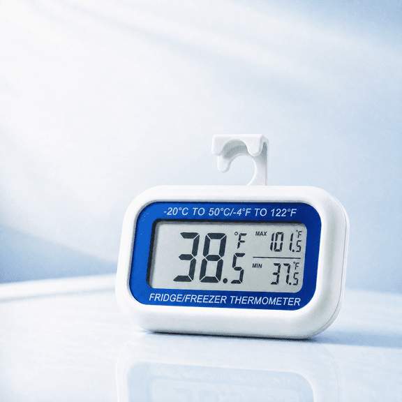DAYBETTER Digital Refrigerator Thermometer, ℃/℉ Switchable Fridge Thermometer with Memory, 3-Way Placement Hook Magnet Stand Indoor Thermometer The for Fridge Cooler Kitchen