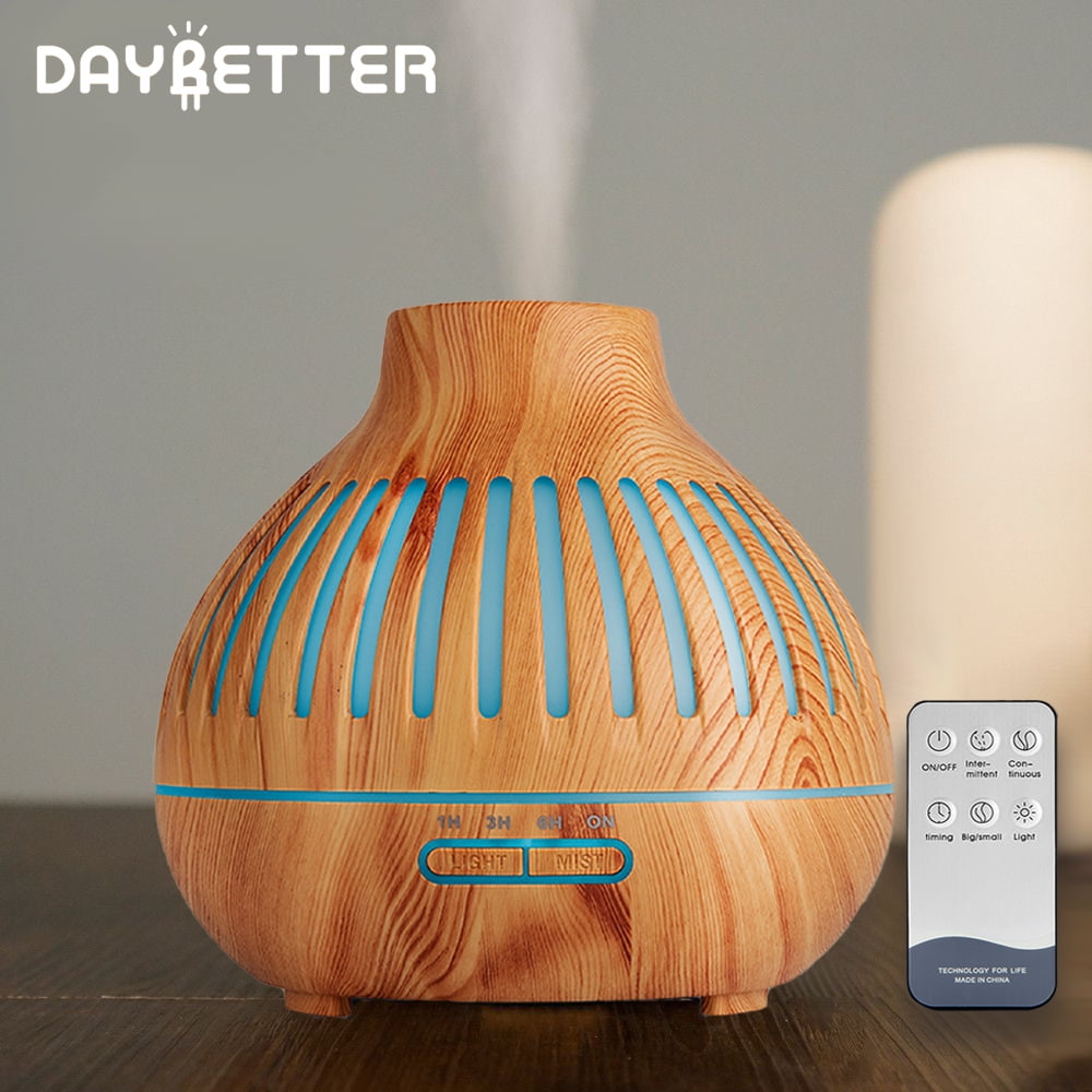 DAYBETTER Essential Oil Diffuser,Mother' Day Gifts 400ml Remote Control Aromatherapy Humidifiers with 7 Colors Lights and Waterless Auto Shut-Off for Large Room Bedroom Office Car
