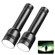DAYBETTER Flashlight 150 High Lumen 2 Pack, USB Charging Cable, Rechargeable Waterproof FlashLights, Hands-Free for Emergency Camping Gear Essentials, Gifts For Outdoor Camping Hiking