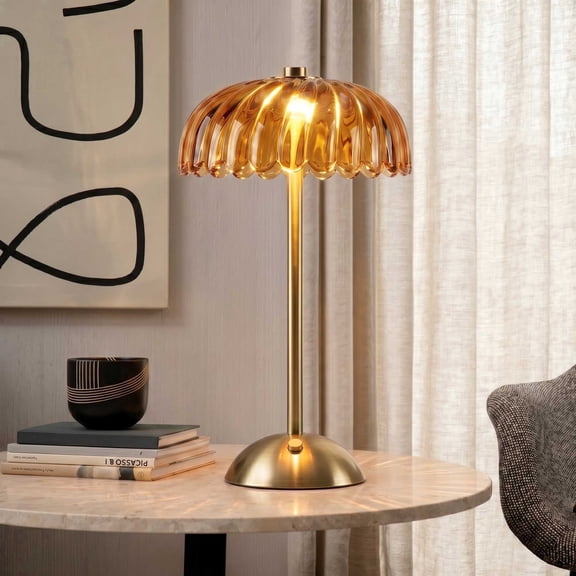 DAYBETTER Cordless Table Lamp, 3 Lighting Modes and Stepless Dimming, Table Lamp with Rechargeable for Bedroom, Living Room, Reading