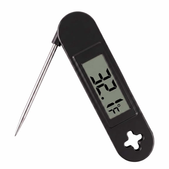 DAYBETTER Food Thermometer, Instant Read Thermometer with Foldable Probe, Accurate Meat Thermometer for Kitchen, Deep Fry & BBQ, Black