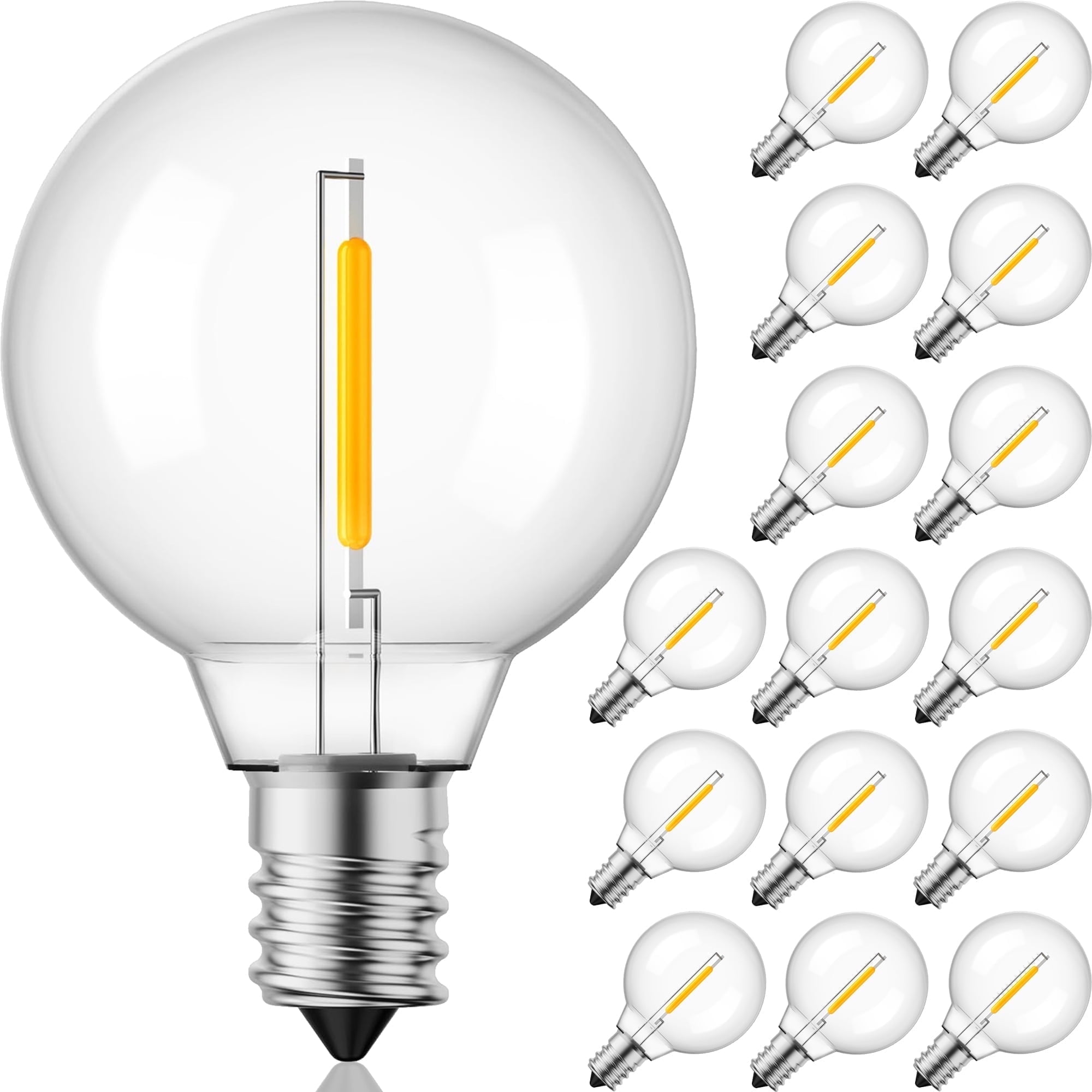 DAYBETTER G40 Replacement LED Bulbs, E12 Base, Edison Style, Outdoor ...
