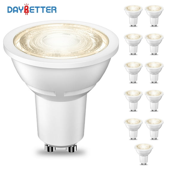 DAYBETTER GU10 LED Bulb,2700K Soft Warm Light Replacement for Recessed Track Lighting,300LM,4W(35W Equivalent)LED Light Bulb for Kitchen, Range Hood, Living Room, Bedroom, UL Listed,12pack