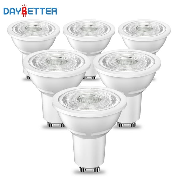DAYBETTER GU10 LED Bulb,5000K Daylight Light Replacement for Recessed Track Lighting,300LM,4W(35W Equivalent)LED Light Bulb for Kitchen, Range Hood, Living Room, Bedroom, UL Listed,6pack