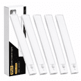 thumbnail image 1 of DAYBETTER White Light Under Cabinet Lighting, USB Rechargeable Closet Lighting with Motion Sensor and Magnetic Strip for Wardrobe & Kitchen, Wireless Lighting, 5?Pack, 1 of 6