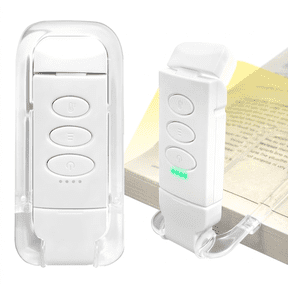 DAYBETTER Rechargeable Clip-on Reading Light, 3 Color Modes, 5 Brightness Levels, Portable for Bed Reading, Bookworms, White