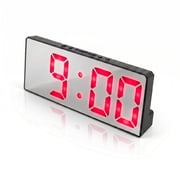 DAYBETTER Digital Alarm Clock, 3 Alarm Settings with Snooze, 12/24H Cycle Display, 7 Color Light Dimmable, Power Saving Mode for Bedroom Office DecorBlack