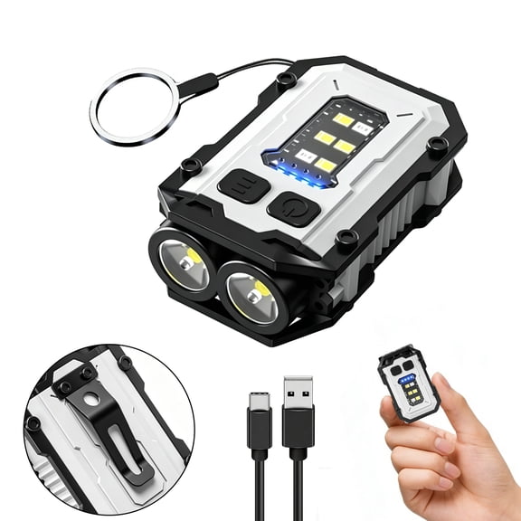 DAYBETTER LED Mini Rechargeable Flashlight with Magnetic & Clip on, Small Pocket Flashlight for Camping Emergency Work