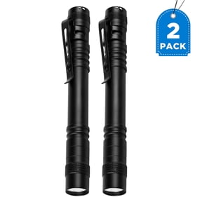 DAYBETTER 2-Pack LED Pen Flashlight, Small Pocket Mini Flashlight with Clip on for Inspection, Work, Emergency