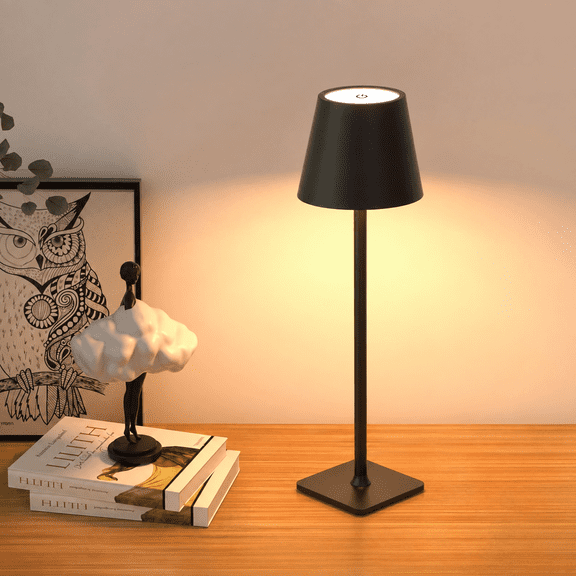 DAYBETTER LED Table Lamp, Touch Control Desk Lamp with 3 Color Temperature & Stepless Dimmable, for Study, Reading, Office (Black)