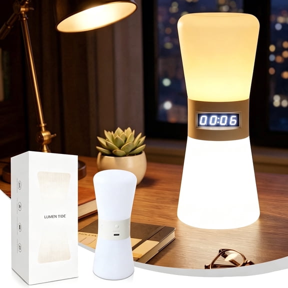 DAYBETTER Touch Bedside Night Light,Multi-Color Dimmable with Warm White Lights,Smart Nightstand Small Lamp for Bedroom Living Room Home Decor