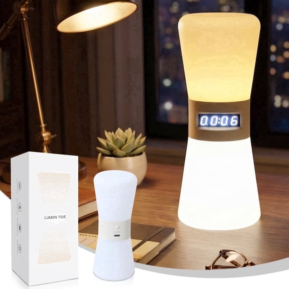 DAYBETTER Hourglass-shaped night light with timer,5V/600mAh,200LM Warm White,USB Charging,For Dorm,Home & Classroom