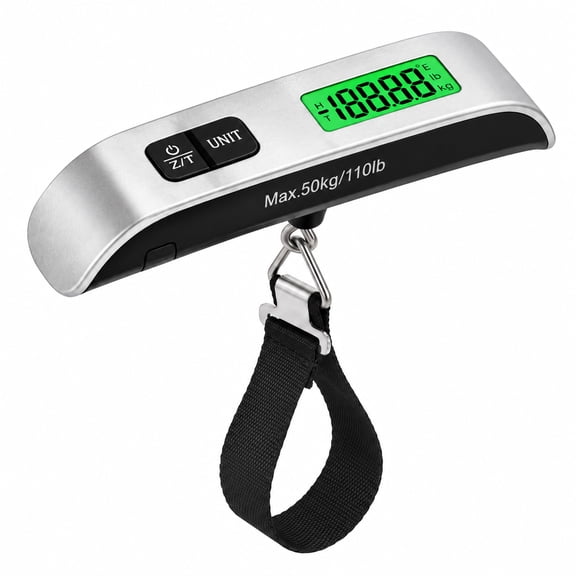 DAYBETTER Luggage Scale, 110lb/50kg Portable Hanging Suitcase Weight Scale with 4 Units & LED Display for Travel, Luggage, Packages, Markets