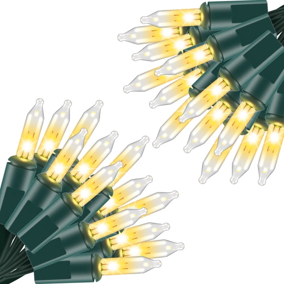 DAYBETTER 32.8ft Mini String Lights, Perfect for Christmas Decorations, 100 Count Waterproof Bulbs, Warm White Connectable Lights for Xmas Holiday Party