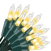 DAYBETTER Mini LED Christmas Lights, Warm White Christmas Tree Lights, 16.4ft 50Count Bulbs for Party Yard Xmas Holiday Decorations