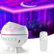 DAYBETTER Moon Star Projector, Galaxy Light Projector for Bedroom,Remote Control and Color Changing Timer Aurora Bedroom Kids Night Light ,Gifts Room Decor for Teen Girls Boys White