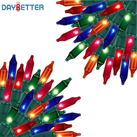 DAYBETTER Multi Color Christmas Tree Lights, 32.8ft 100Count Mini String Lights for Party Yard Decorations