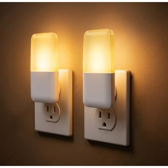 DAYBETTER Sensor Night Light 2 Pack,0.5W Plug-in Night lamp,Nightlights with Smart Dusk to Dawn Sensor for Stairs Bedroom Bathroom