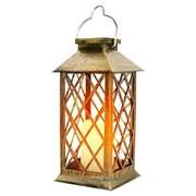 DAYBETTER Outdoor Solar Lantern, Hanging Solar Lights for Outside Garden Decor with Flickering Flameless LED Candle