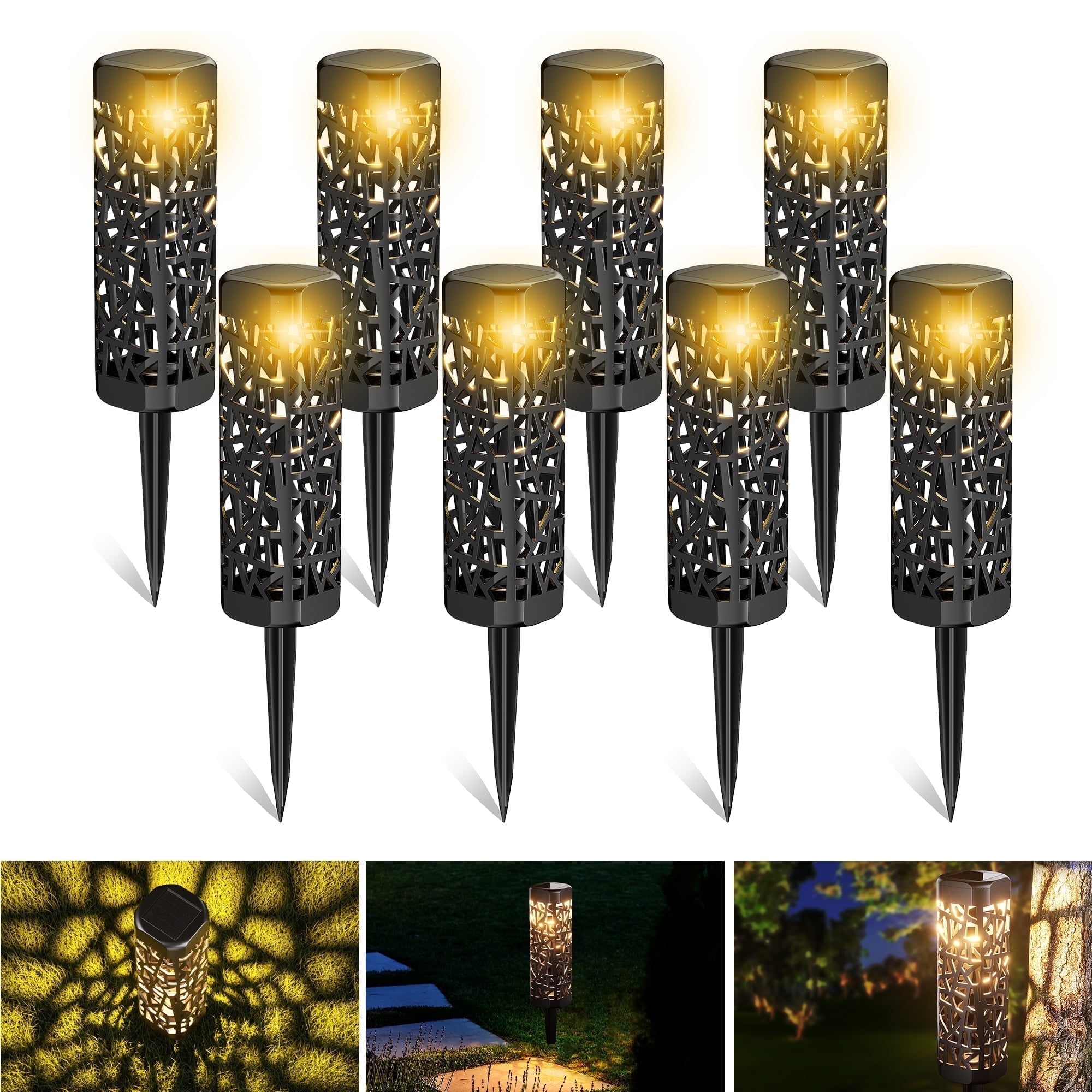 DAYBETTER Outdoor Solar Lights, Waterproof Solar Driveway Lights, for walkway, Landscape, -8pcs