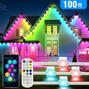 DAYBETTER Permanent Outdoor Lights, 100ft Waterproof LED Smart Eaves Lights, for Christmas Party