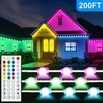 DAYBETTER Permanent Outdoor Lights, 200FT Multicolor LED Eaves Lights, Waterproof Eternity Lighting for Christmas Halloween Holiday Daily Decorations, APP/Remote Control