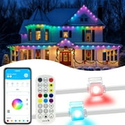 DAYBETTER Permanent Outdoor Lights, 100ft RGB Eaves Lights with 60LED Lights, Remote & APP Control