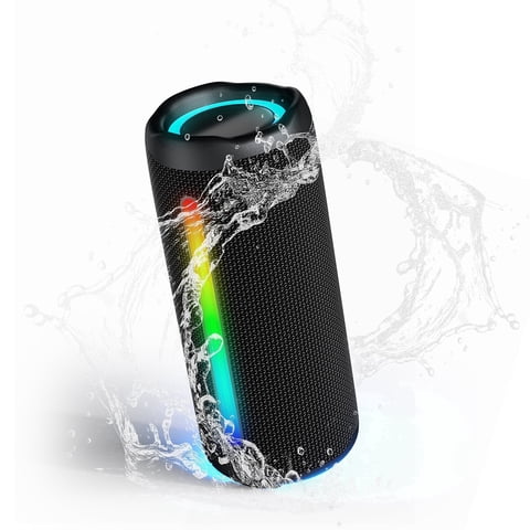 DAYBETTER Portable Bluetooth Speaker IPX5 Waterproof, 30W Deep Bass, Wireless TWS Pairing, LED Lights, 24H Playtime for Home/Outdoor/Party/Beach/Travel/Gifts