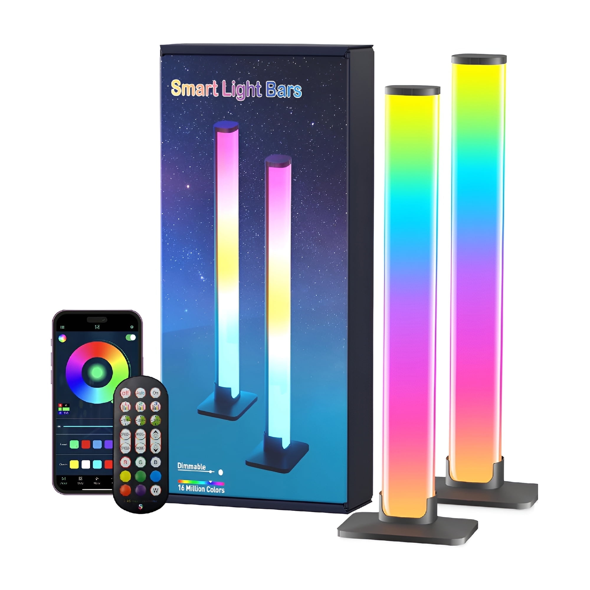 DAYBETTER RGB LED Light Bars, Music Sync TV Backlight with USB Powered , APP And Remote Control, 213 Preset Modes,16 Million Colors,Three Control Modes,Suitable for 45-70 inch TVs,2pack